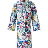 Floral Skull Kimono Bornoz