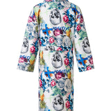 Floral Skull Kimono Bornoz