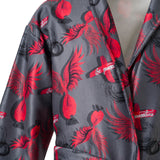 Gray Phoenix Kimono Bornoz