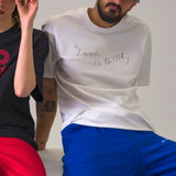 Louder is Better Oversize Beyaz T-Shirt