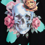 Flowery Skull  Regular Fit T-Shirt