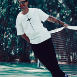 Line Oversized White T-Shirt