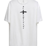 Line Oversıze Beyaz T-Shirt