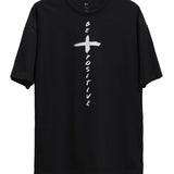 Line Oversize Siyah T-Shirt