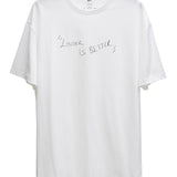 Louder is Better Oversize Beyaz T-Shirt