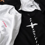 Line Oversize Black T-Shirt