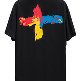 Splash Oversize Siyah T-Shirt