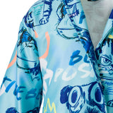Be Positive Blue Kimono Bornoz