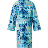 Be Positive Blue Kimono Bornoz