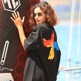 Splash Oversized Black T-Shirt